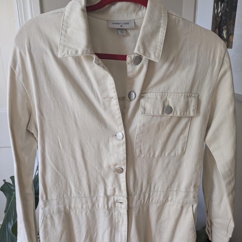Cream Coveralls Jumpsuit By Sandy Liang x Target - Picture 10 of 11